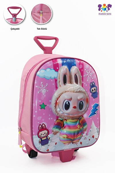 Mashotrend Bulut Labubu Çekçekli Anaokulu Çantası - Çocuk Çanta - Kreş Çantas...