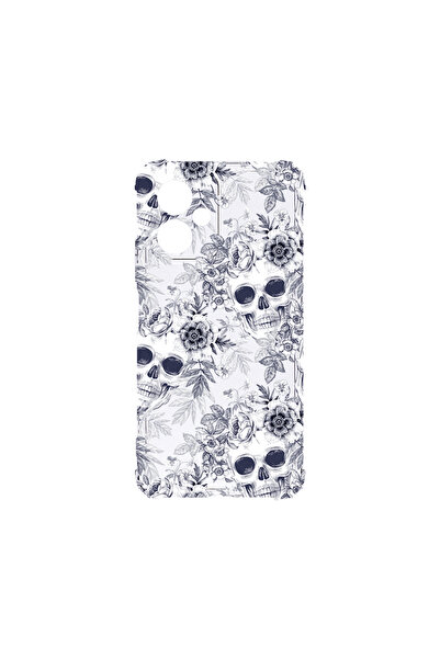 bestcase Carcasă spate antișoc pentru Motorola Moto G14, cu design craniu alb...