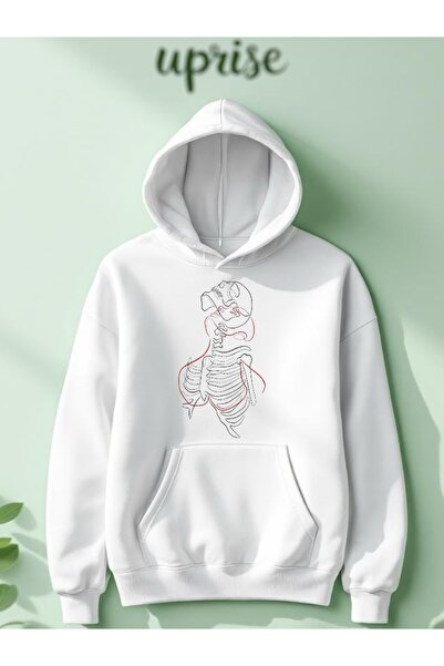 Vordevia Tricou Skeleton B cu imprimeu din bumbac cu supradimensionat fire Ov