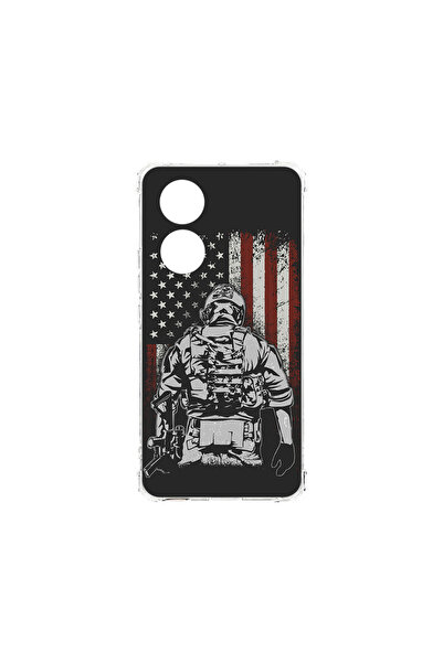 bestcase Carcasă spate antișoc pentru OPPO Reno 8T 4G, American Soldier, AS 1380