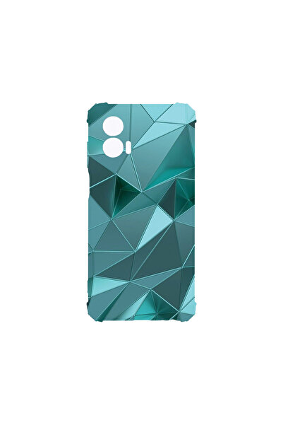 bestcase Carcasă spate antișoc pentru Motorola Edge 50 Fusion, mozaic verde, ...