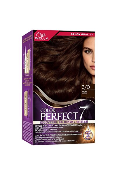 Wella Vopsea de par permanenta Color Perfect Saten Inchis 3/0, 135ml