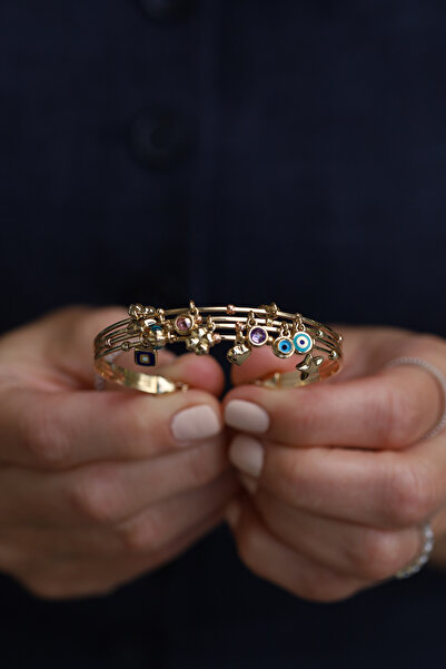 Yenigün Kuyumculuk 14 Ayar Altın Cetaş Eterna Charm Katlı Kelepçe Bileklik