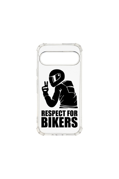 bestcase Carcasă spate antișoc pentru Google Pixel 9 Pro, Respect For Bikers,...