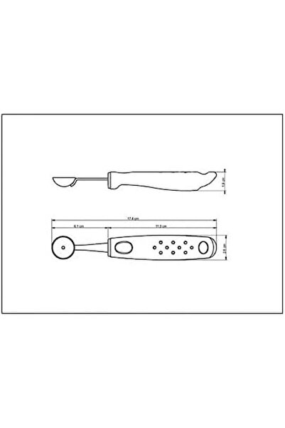 TRAMONTINA Utilita Stainless Steel Melon Baller with Black Polypropylene Handle, 2.9 cm Size