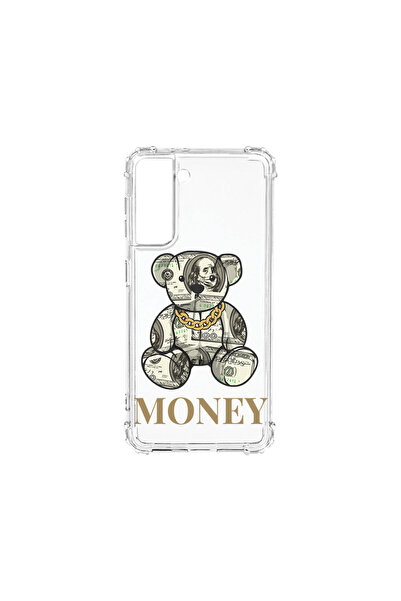 bestcase Carcasă spate antișoc pentru Samsung Galaxy S21, Teddy Bear Money, A...