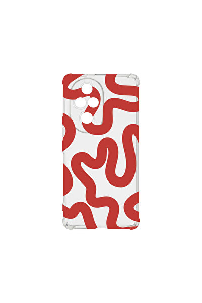 bestcase Carcasă spate antișoc pentru Honor 200 Pro, linie abstractă roșie, A...