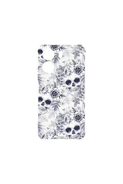 bestcase Αντικραδασμική θήκη πίσω για Xiaomi Redmi 13C, μαύρο και άσπρο Skull...