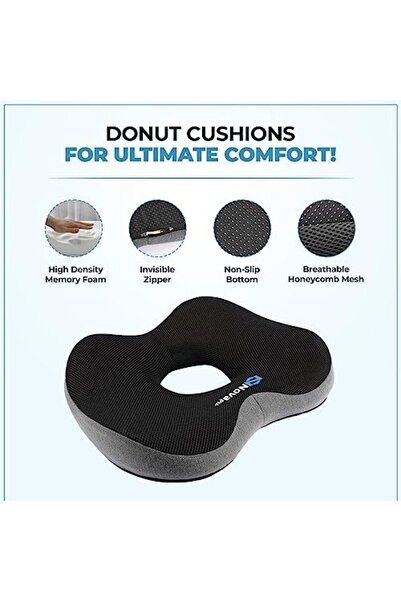 Generic Novapro Seat Cushion for Office Chair, Donut Pillow, Chair Cushion Memory Foam Coccyx Orthopedic Car