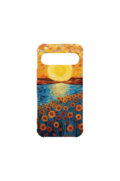 bestcase Carcasă spate antișoc pentru Google Pixel 9 Pro, pictură floarea-soa...