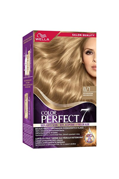 Wella Vopsea de par permanenta Color Perfect Blond Cenusiu Deschis 8/1, 135ml