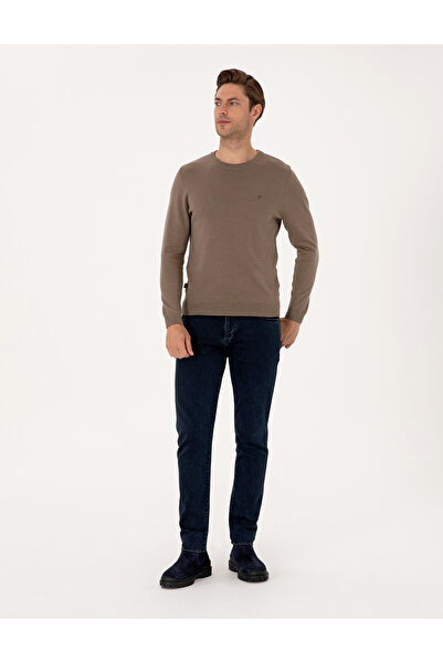 Pierre Cardin Vizon Melanj Slim Fit Bisiklet Yaka Basic Triko Kazak 50314192-VR174