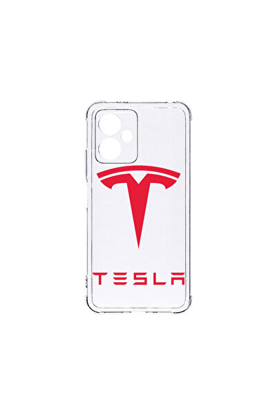 bestcase Carcasă spate antișoc pentru Motorola Moto G14, logo Tesla roșu, AS 1711