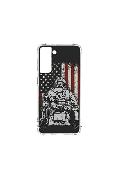 bestcase Carcasă spate antișoc pentru Samsung Galaxy S22, American Soldier, A...