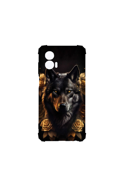 bestcase Carcasă spate antișoc pentru Motorola Edge 50 Fusion, Golden Wolf, A...