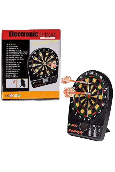 Van Der Meulen Mini țintă electronică pentru darts, Van Der Meulen, cu 4 săgeți cu vârf din plastic