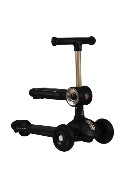 bebe stars Children's scooter with seat, Transformable 2in1, Bebe Stars, Black