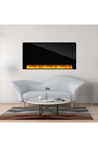 SAFECARE Infrared Radiant Panel with LED Flames - Graphene Carbon, Heat-Resistant Glass, 1311W