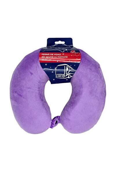 Gift Design Pernă de călătorie, pentru adulți, culoare violet, din spumă cu m...