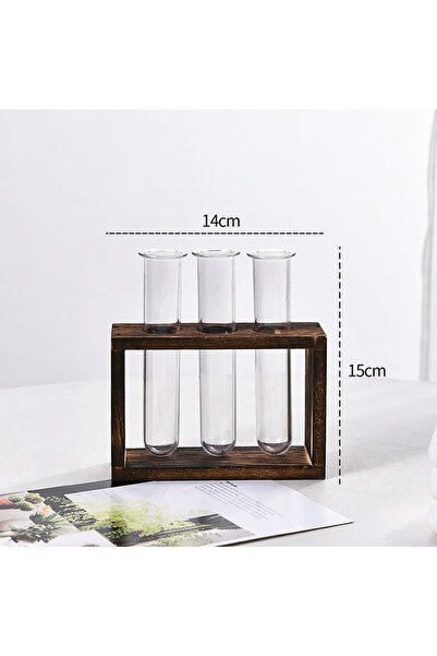 Choice1 Retro Wood Color 1 Set Creative ponic Plants Container with Wood Fram...