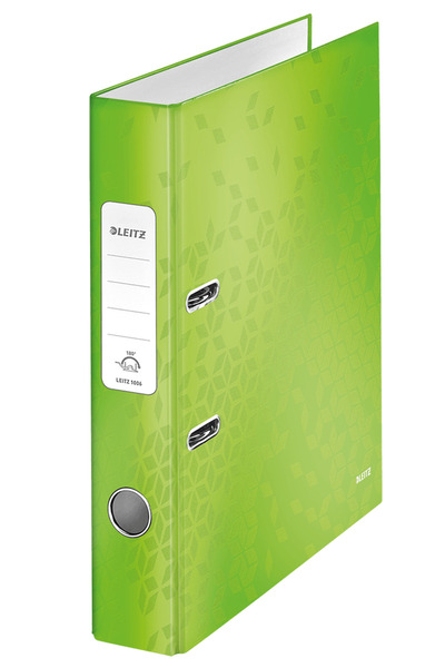 Leitz Biblioraft 180° WOW laminated cardboard A4 52 mm green