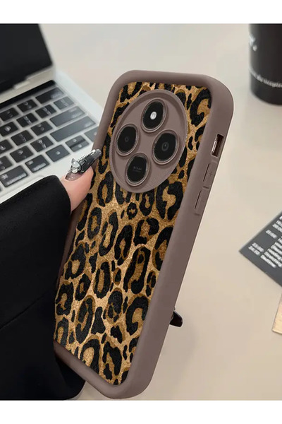 KVK PRİVACY Compatible with Xiaomi Redmi 14C - Leopard Pattern, Soft Silicone Case, Shockproof Cover