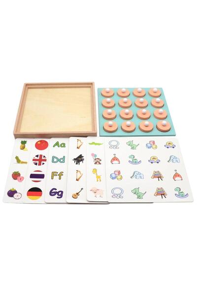 OEM Joc pentru antrenarea memoriei, realizat din lemn, recomandat pentru copi...