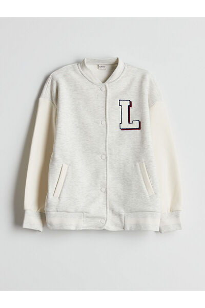 LC Waikiki New Season Los Angeles Printed Girls' College Jacket