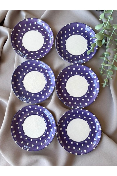 Yiğit Seramik Züccaciye Retro 6 Tea Plates