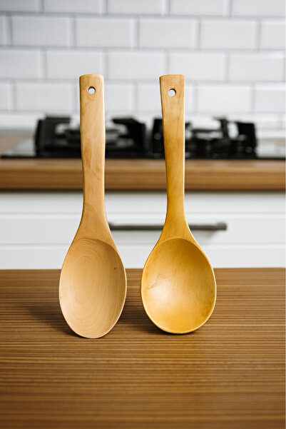 AYGÖREN HOME 2li Bambu Kaşık Ve Kepçe Servis/Pişirme Seti