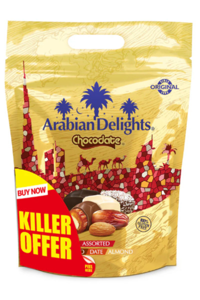 Arabian شوكولاتة ديلايتس المتنوعة، قطع كلاسيكية مغطاة بالشوكولاتة، 460 جرام × 4