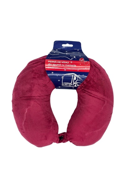 Gift Design Μαξιλάρι ταξιδίου, για ενήλικες, μπλε ναυτικό, αφρός μνήμης, 30 cm