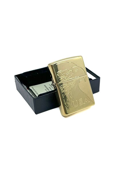Zippo Amerikan Kartalı High Polish Brass Dizayn Çakmak