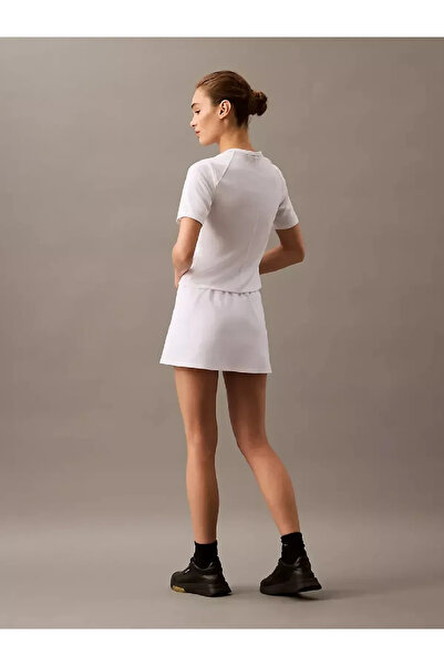 Calvin Klein Yırtmaçlı Şık Görünüşlü Kadın Beyaz Etek 00GWS4T901-YAA