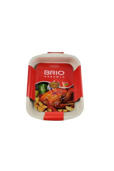 BRIO Rectangular Tray, Ceramic, Forged Aluminum, Double Ceramic Dyflon Layer, 2mm Thickness, 35.5x24