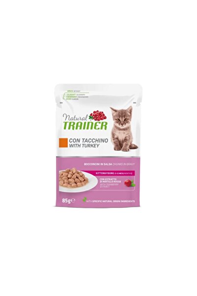 Natural Trainer Hrană pentru pisici dresor, pisoi și pui, Curan în sos, pungă...