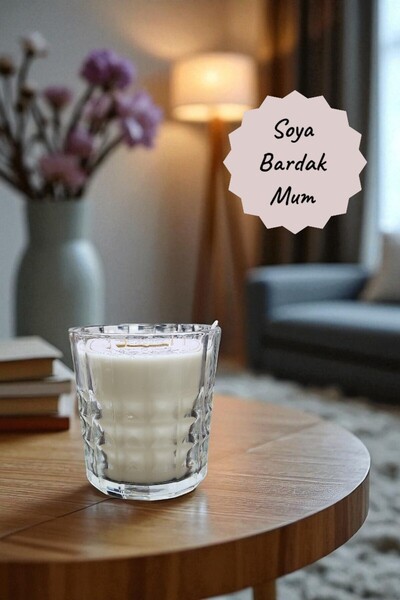 Tiem Concept Vanilya Kokulu Doğal Soya Şeffaf 260 Gr. Bardak Mum