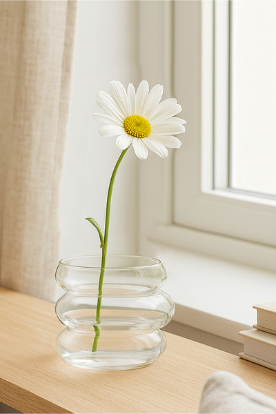 HOMİNG Fendy Glass Mini Vase Flower Holder 242236