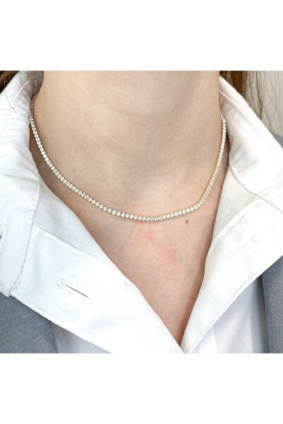 Bijuteria SORELLY Lant Aur 14k Tennis cu Pietre Albe