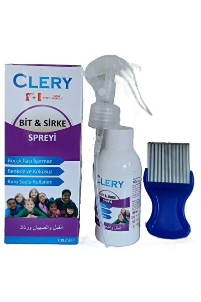 Clery Bit ve Sirke Spreyi, Renksiz, Kokusuz, Kuru saçta kullanım, 100ml