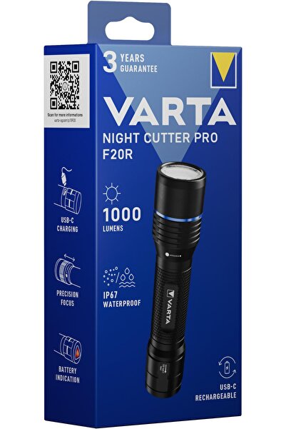 Varta Night Cutter Pro F20R El Feneri-Şarj Edilebilir