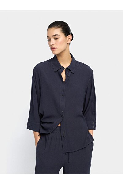 PARFOIS Çift Düğmeli Liyosel Gömlek