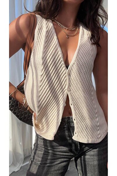 Qu Style BEŞ DÜĞMELİ V YAKA YELEK