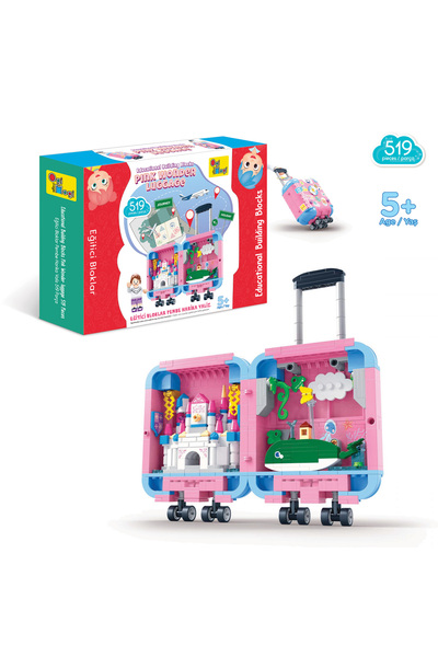 Ogi Mogi Toys Eğitici Bloklar Pembe Harika Valiz 519 Parça Yapı Seti