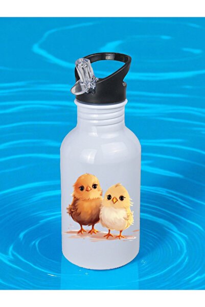 lili hediyelik Civcivli Printed Water Bottle 600 ml - Girl's Water Bottle, Girls' Water Bottles