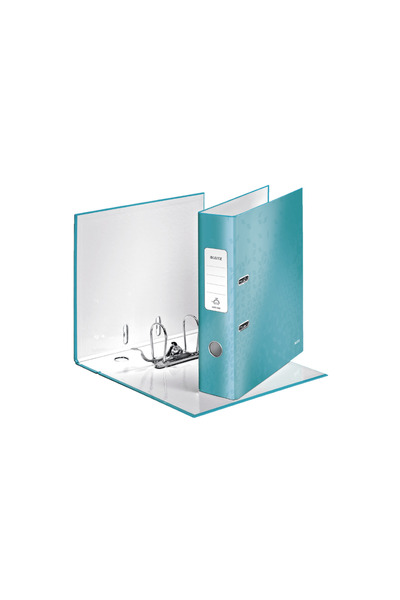 Leitz Biblioraft 180° WOW laminated cardboard A4 80 mm turquoise