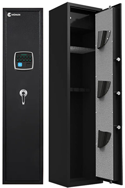 Mühlen GunSafe 1450F Parmak İzli Şifreli ve Anahtarlı Tüfek Tabanca Çelik Kasası