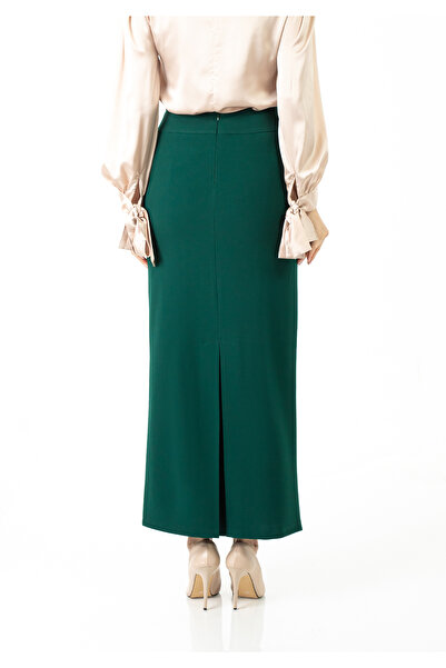 Guzella Maxi (100cm) Length Classic Pencil Skirt with Back Zipper and Closed Slit