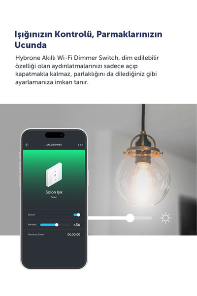Hybrone Akıllı Wi-Fi Dimmer Mini Anahtar