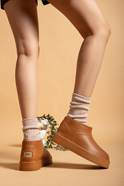 uway Kadın Su Geçirmez Kürklü Soğuk Havaya Dayanıklı Kaymaz Eva Taban Yağmur Ve Kışlık Bot